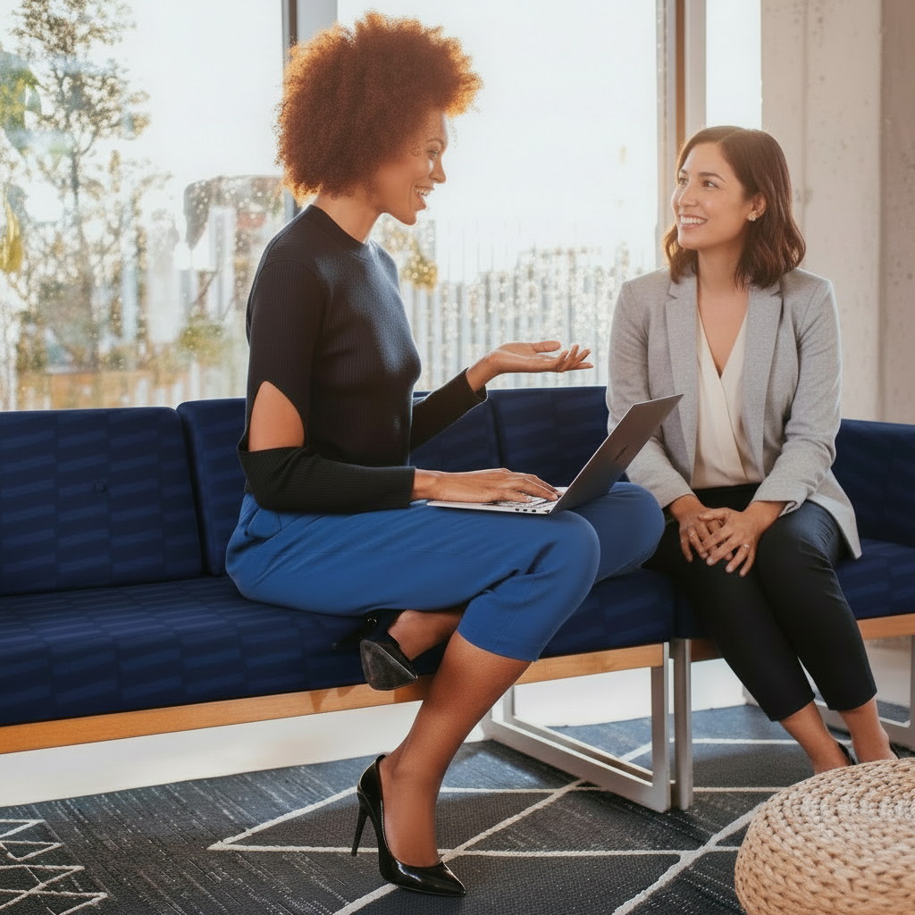 How to implement AI in HR processes. HR manager using workforce intelligence for better decisions